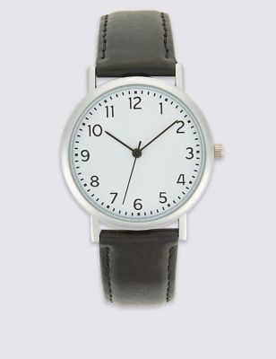 Basic Easy Read Round Face Watch